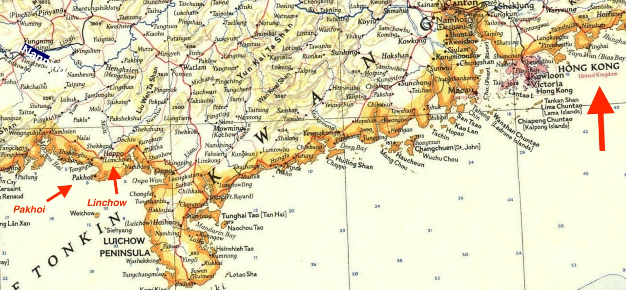 Pakhoi and Linchow and Hong Kong